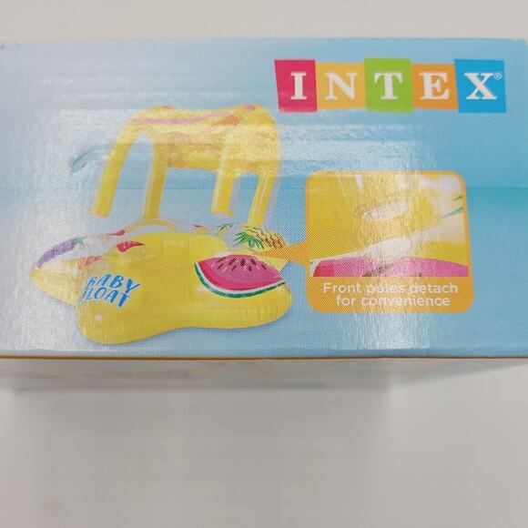 Intex Tropical Star Baby Kiddie Float with Removable Inflatable Shade ages 1-2 - Picture 7 of 8
